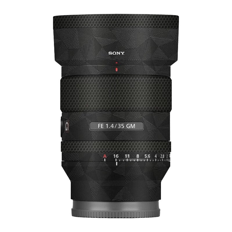 Черная пленка с северным треугольным узором для объектива Sony FE 35mm F1.4 GM