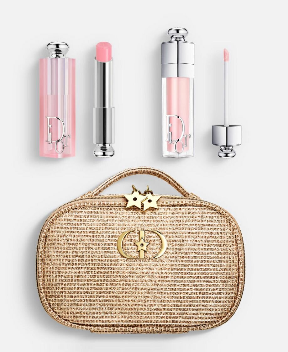 Dior The Pink Glow Ritual Набор для губ с косметичкой Limited Edition 2025