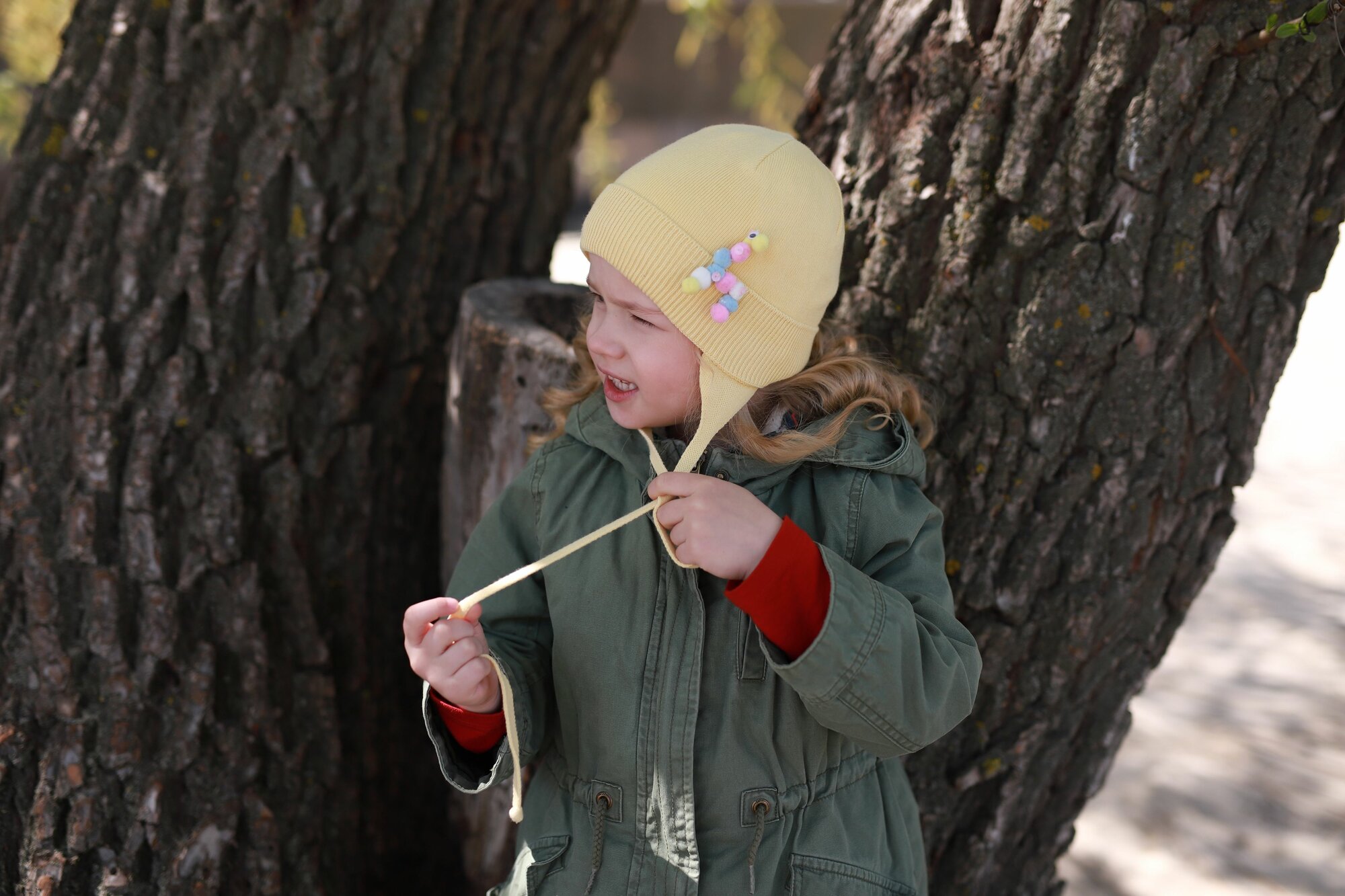 Шапка-бини Андерсен Весна-лето 2024 для девочек, размер 48-50, желтый — фото 1