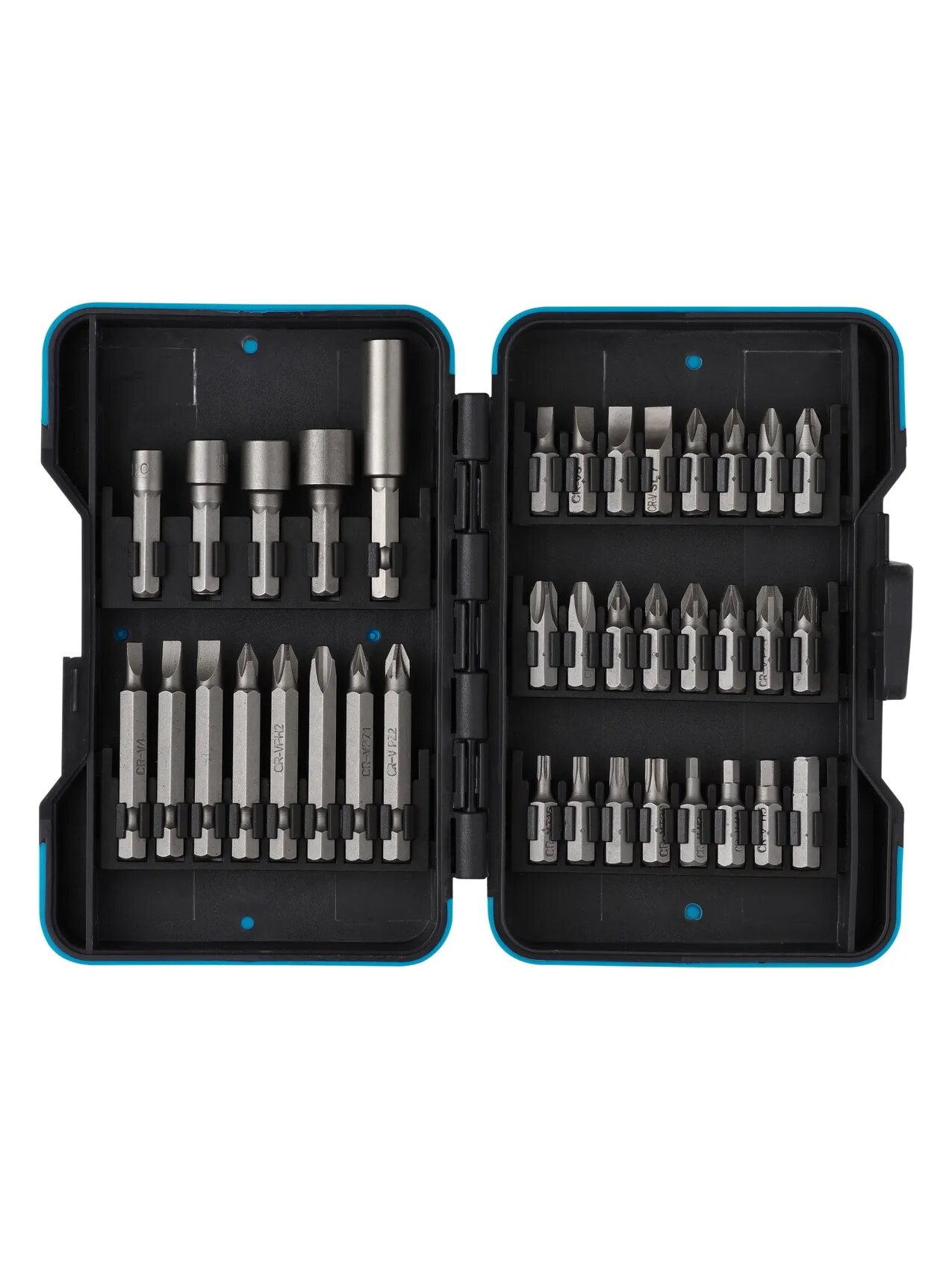 Набор бит и головок OLMO CRV, магнитный удлинитель, 37 предметов — фото 1