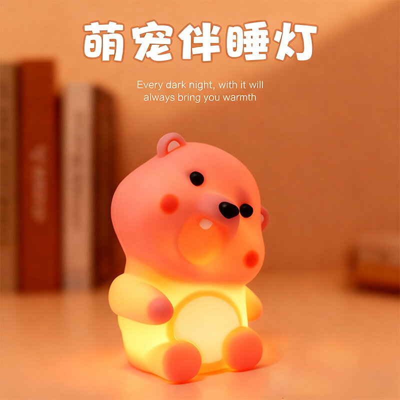 Ночник Loopy из силикона с теплым светом, USB-заряжающийся настольный светильник для спальни