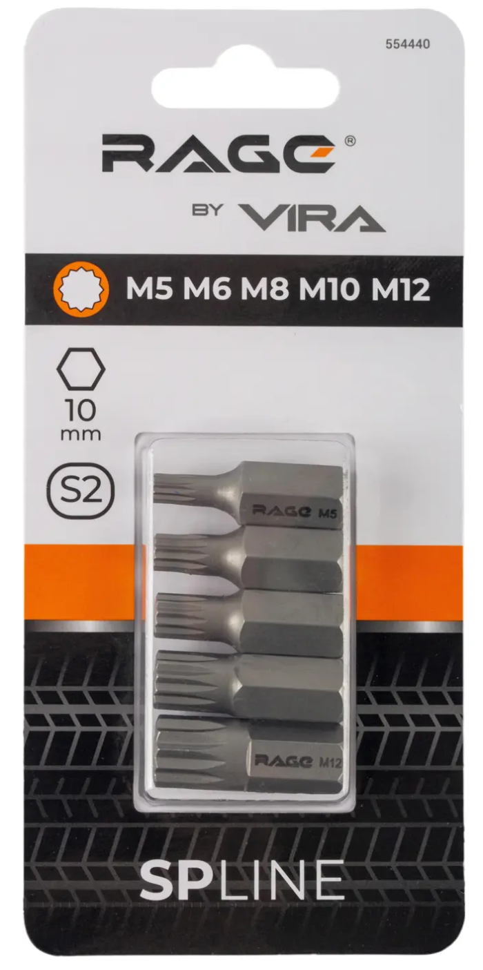 Набор бит Rage Spline 554440, 5 шт. — фото 1