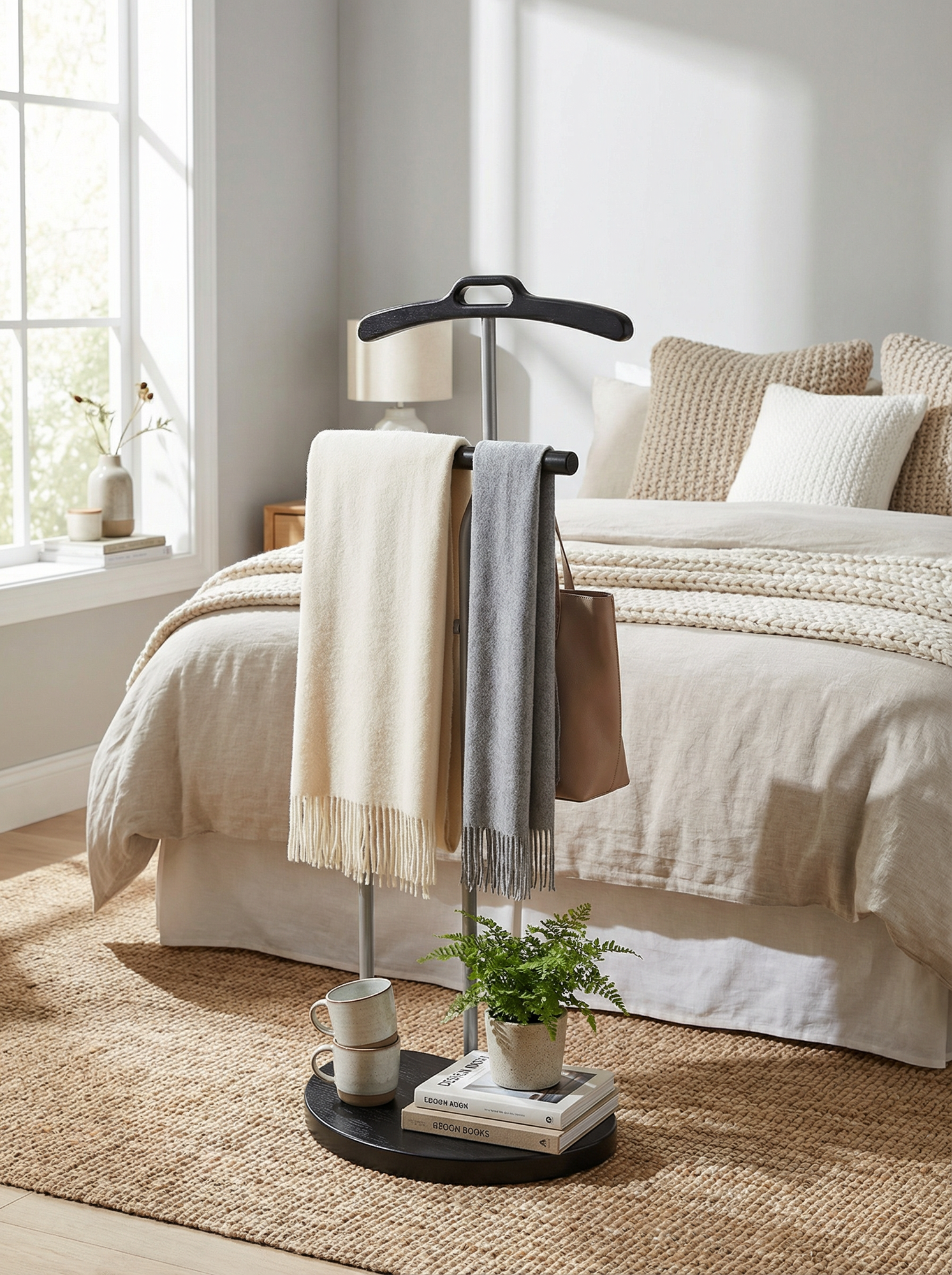 Вешалка костюмная IFERS для одежды напольная Д 10 цвет металлик/ венге — фото 1