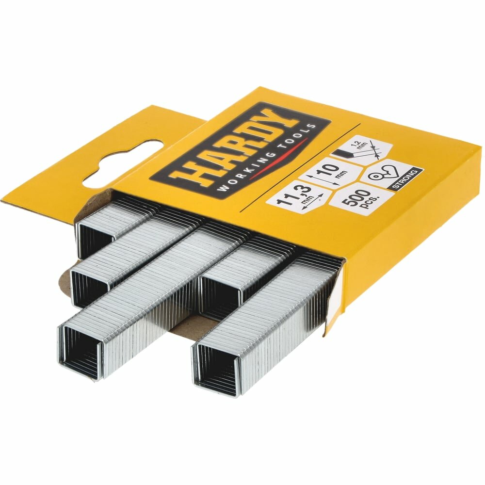 Скобы HARDY 11,3x10x1,2 мм, 500 шт.