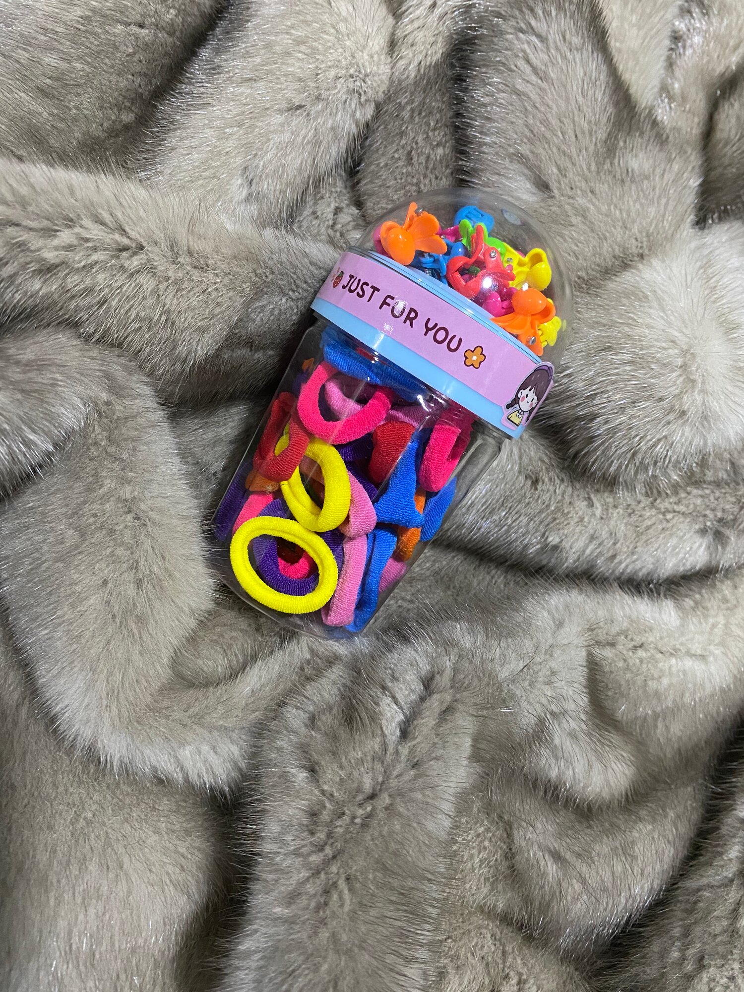 Набор резинок и заколок, для девочек, эластичный, не вредит волосам