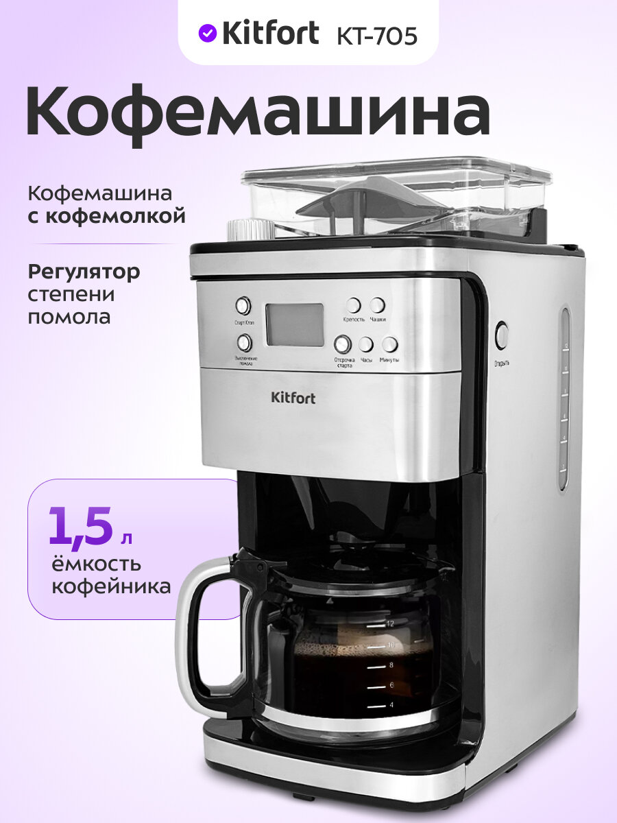 Кофемашина Kitfort КТ-705