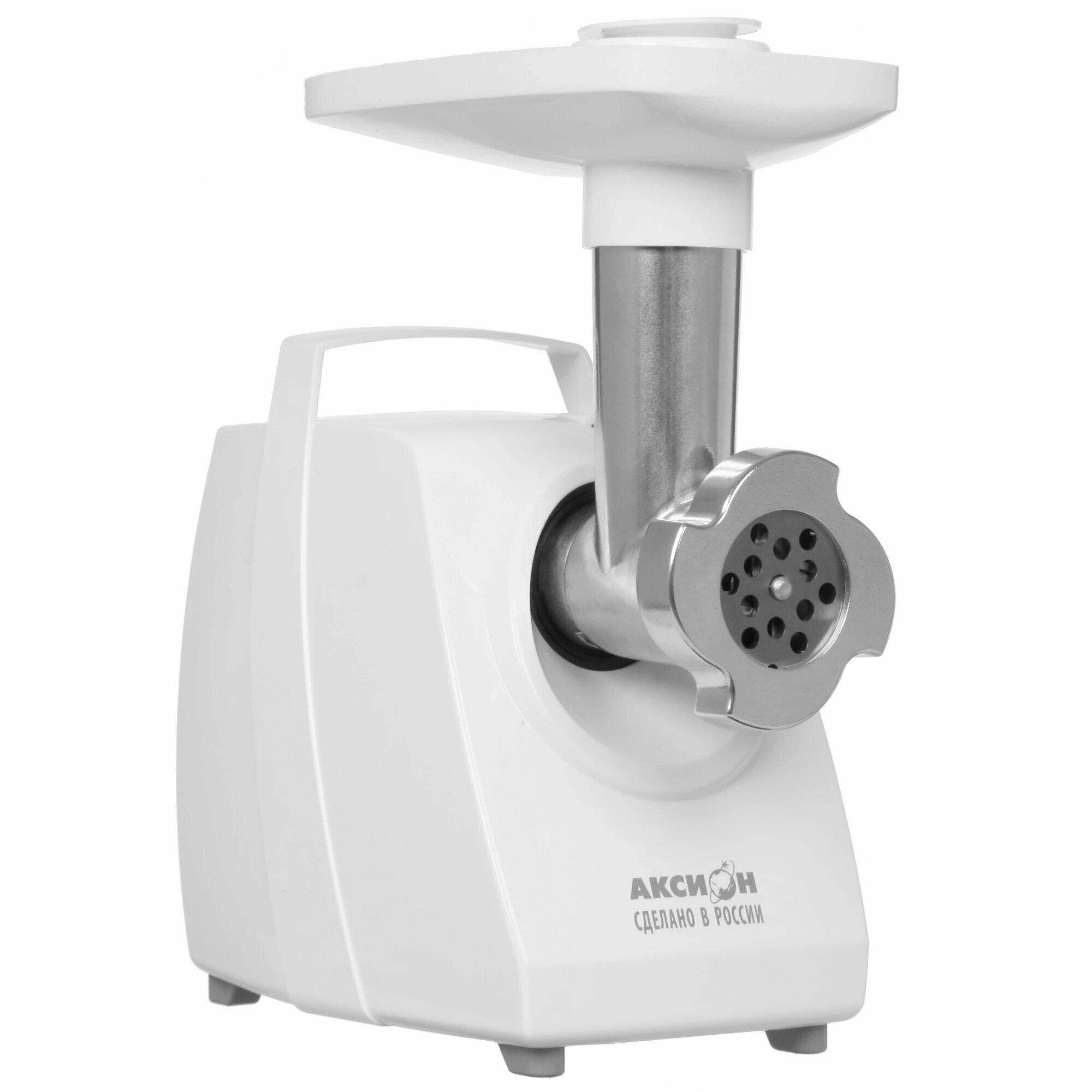 Мясорубка Аксион М33.02, шнековая, пластик, насадки для фарша и соковыжималка