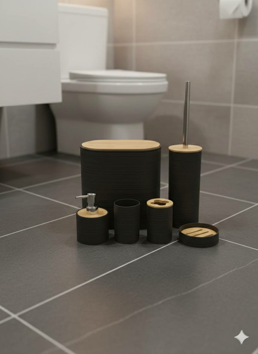 Набор аксессуаров для ванной комнаты Придайте вашей ванной комнате элегантный и современный вид!