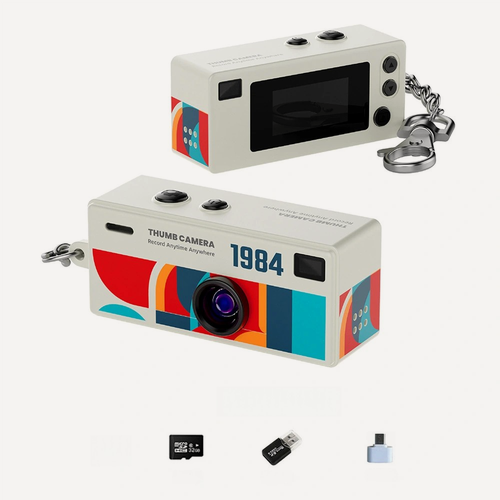 Изображение товара Мини-камера G6 Thumb Camera 1080P HD – Ключница-видеорегистратор с широкоугольным объективом 130°, ретро-дизайн（32GB）