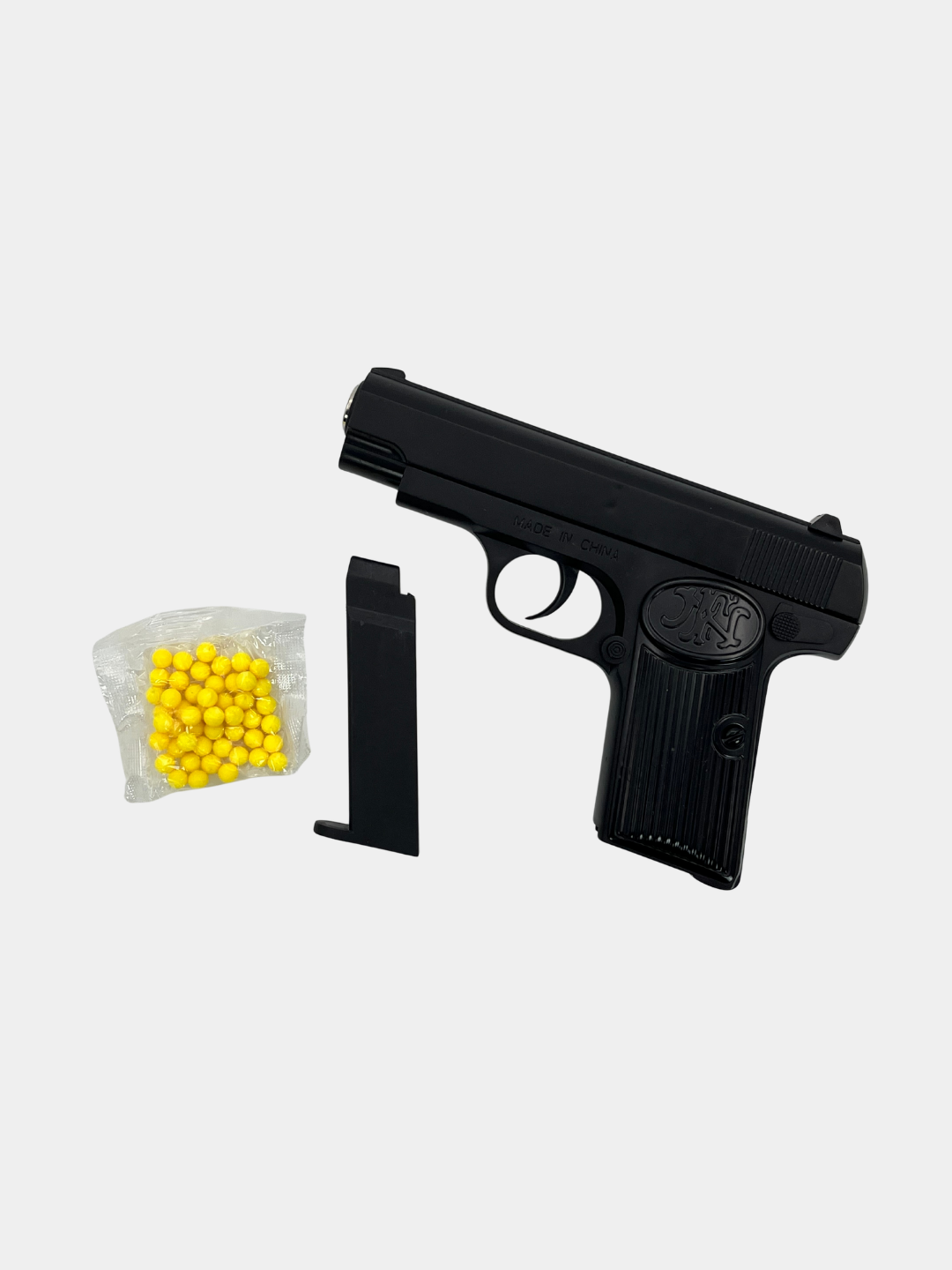 Игрушечный пистолет металлический SHOOTER M17 "Con Luce", с магазином, BB 6мм, черный