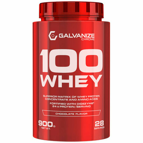 фото Быстрорастворимый концентрат сывороточного белка galvanize nutrition 100 whey - 900 г, шоколад