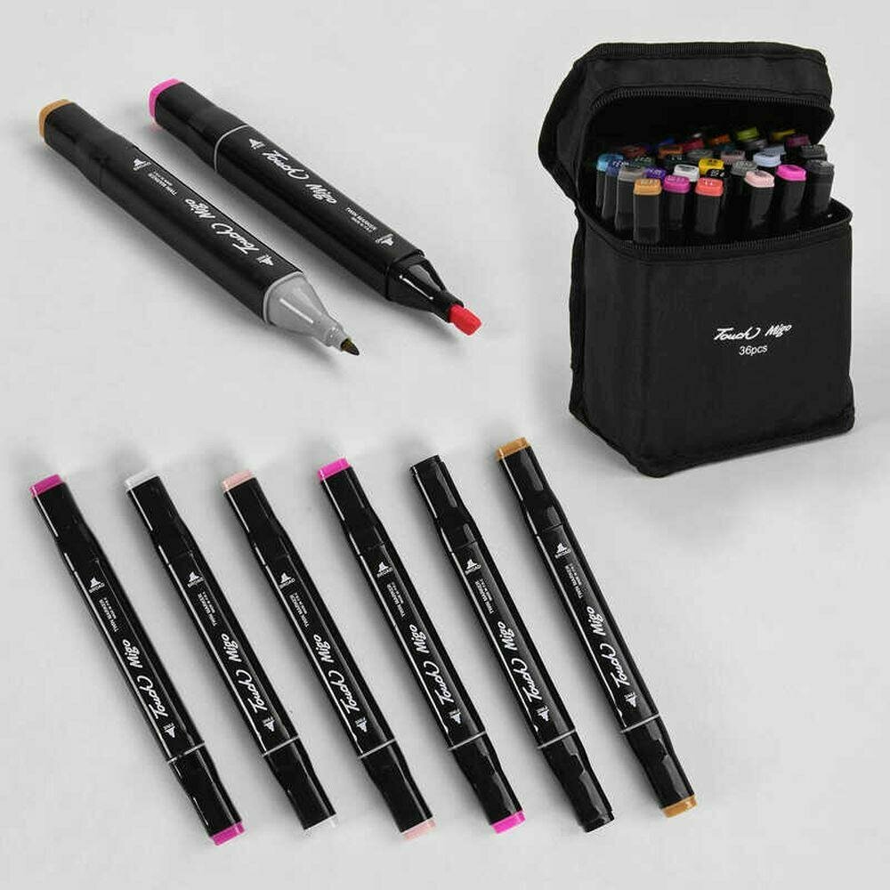 Набор 36 шт разноцветных маркеров фломастеров для рисования Touch