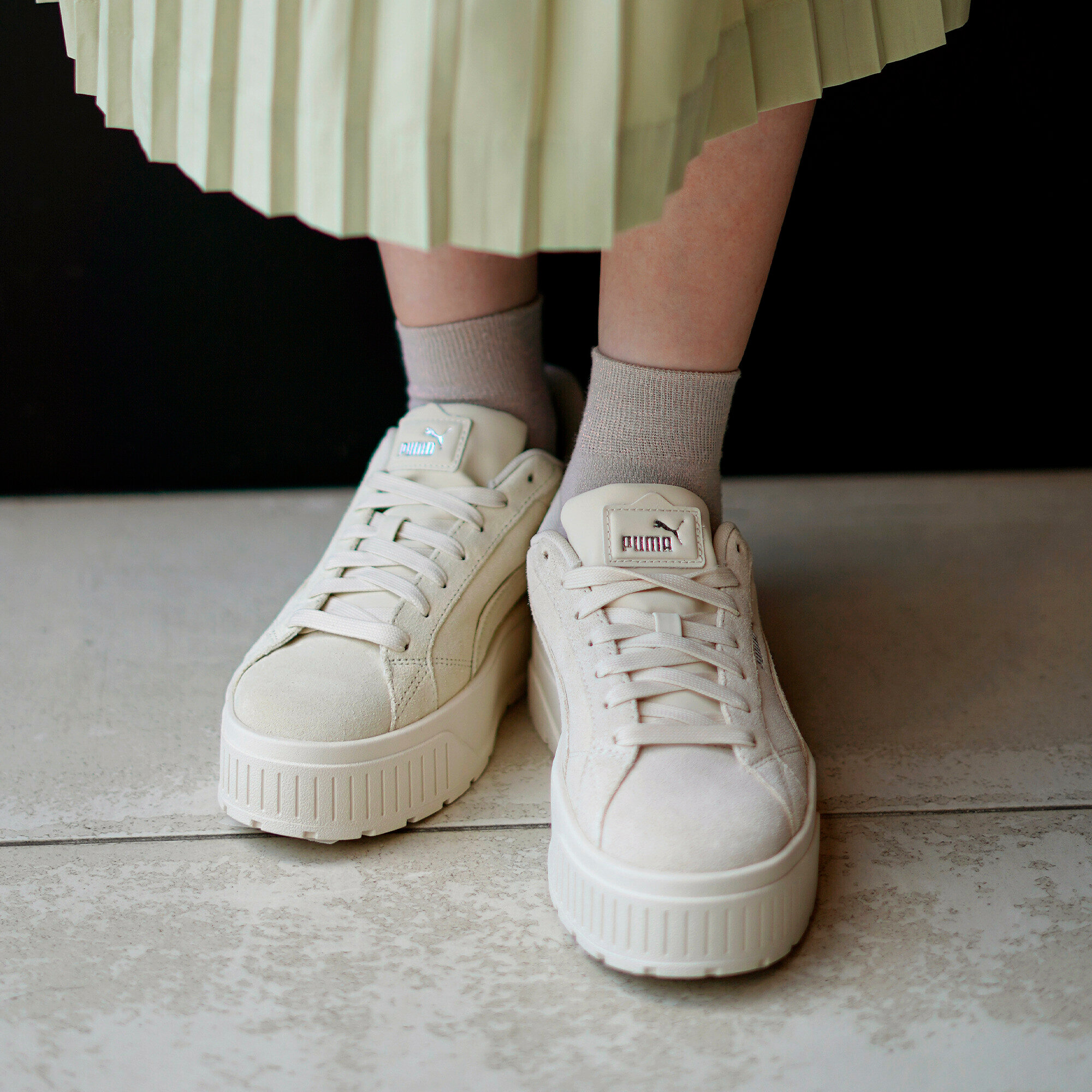 Кеды PUMA Karmen II, размер 8 UK, бежевый — фото 1