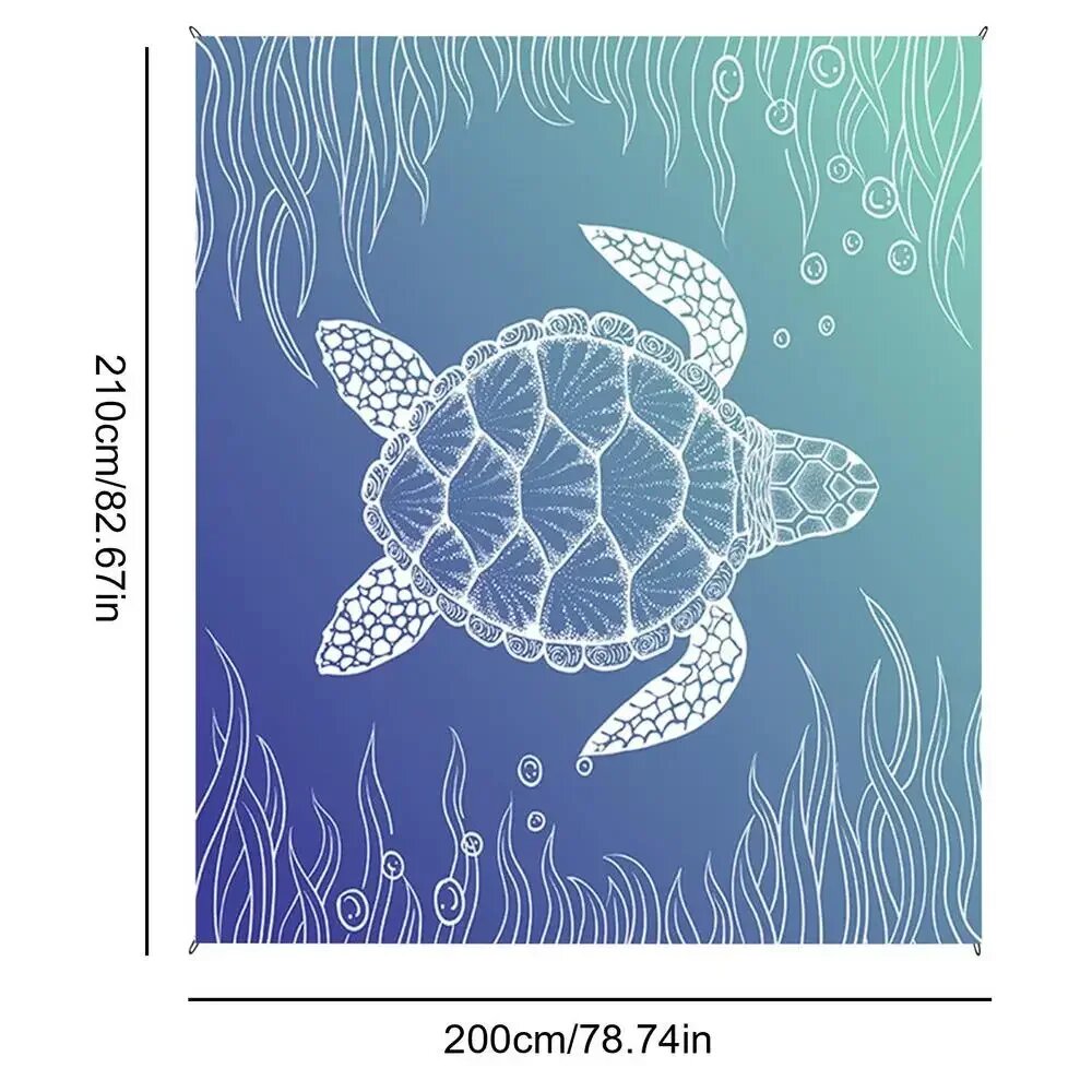 Водонепроницаемый коврик для пикника, синий, 200x210 см