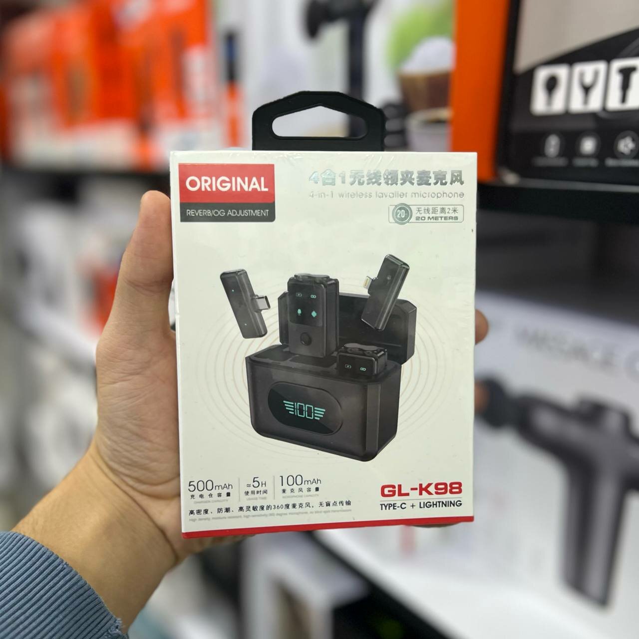 K98 Wireless Lavalier Microphone 4 in 1 Беспроводной петличный микрофон