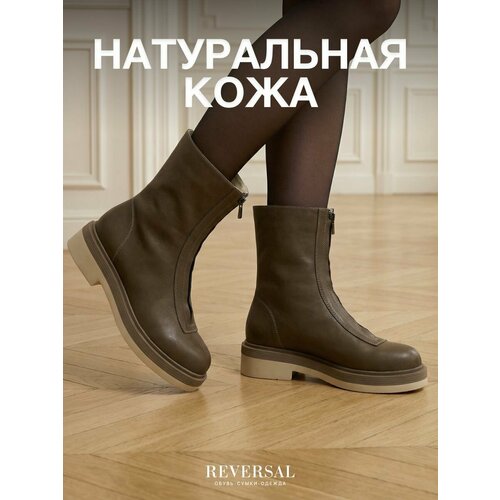 фото Ботинки челси reversal осень-зима 2026, размер 38, коричневый, хаки