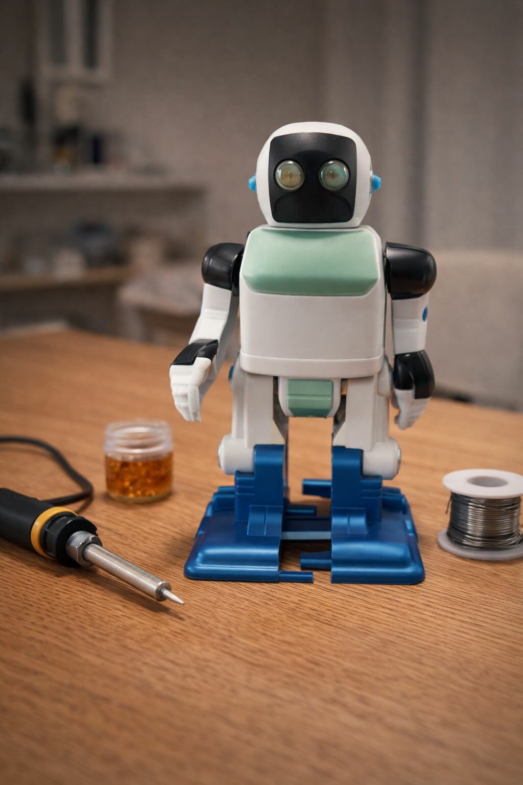 Набор для самостоятельной сборки и пайки (конструктор) "Шагающий робот на микроконтроллере STC с ИК-управлением" (. Ф)