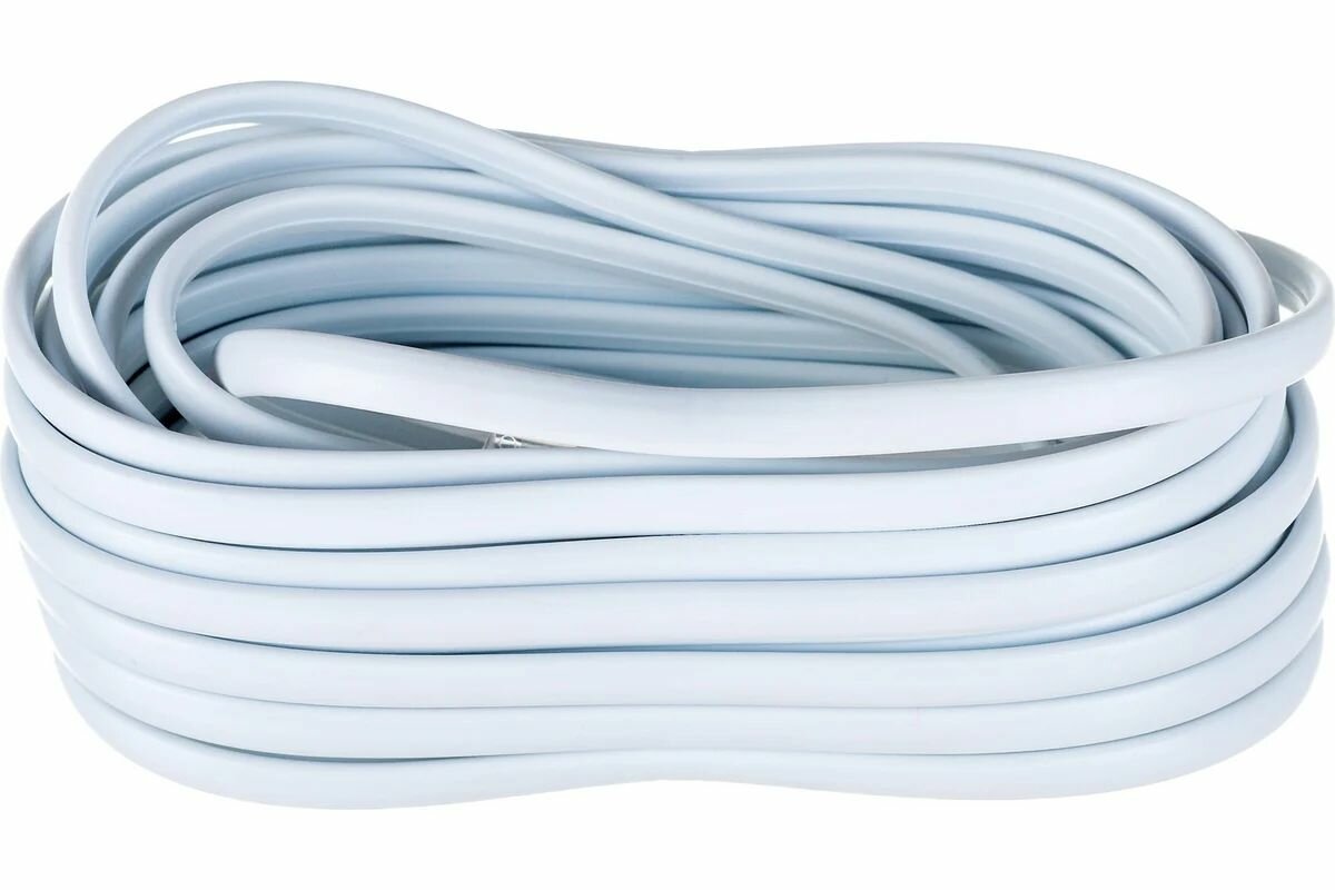 Телефонный удлинитель REXANT RJ-11 (6P-4C), 5 м, белый — фото 1