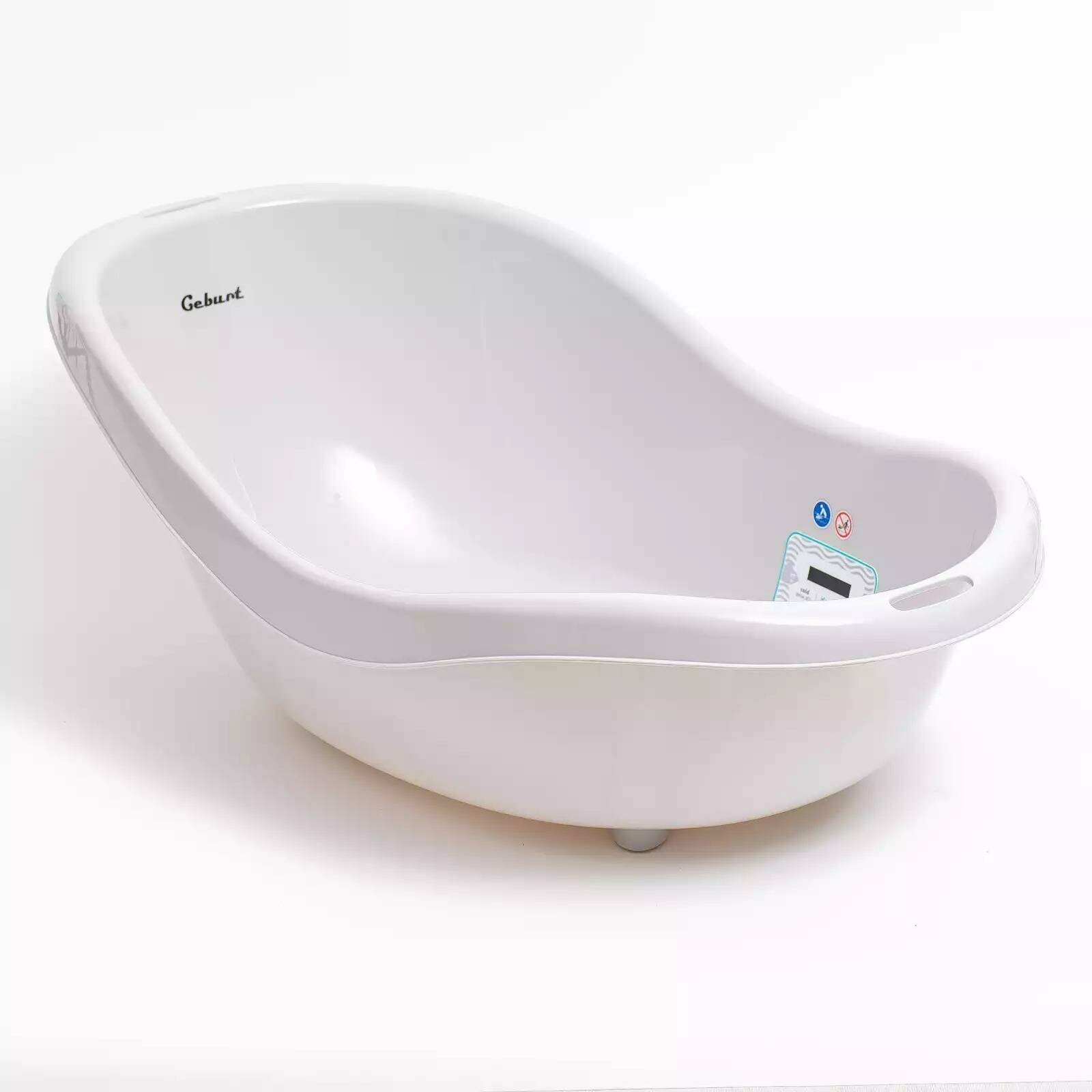 Детская ванночка Geburt "William", Дони, серая, с заглушкой, 25 л, 820х480х290 мм