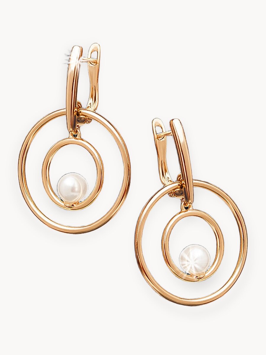 Серьги, искусственный камень, жемчуг имитация