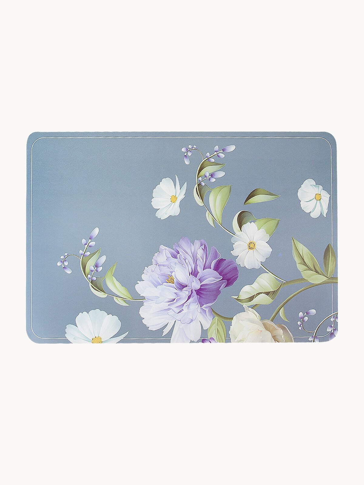 Салфетки на стол сервировочные набор 4 шт. 43х28см, цветы, Nouvelle