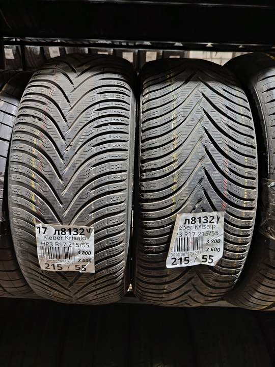 Комплект (2 шт) летних БУ шин Kleber Krisalp HP3 215/55 R17 50% износ