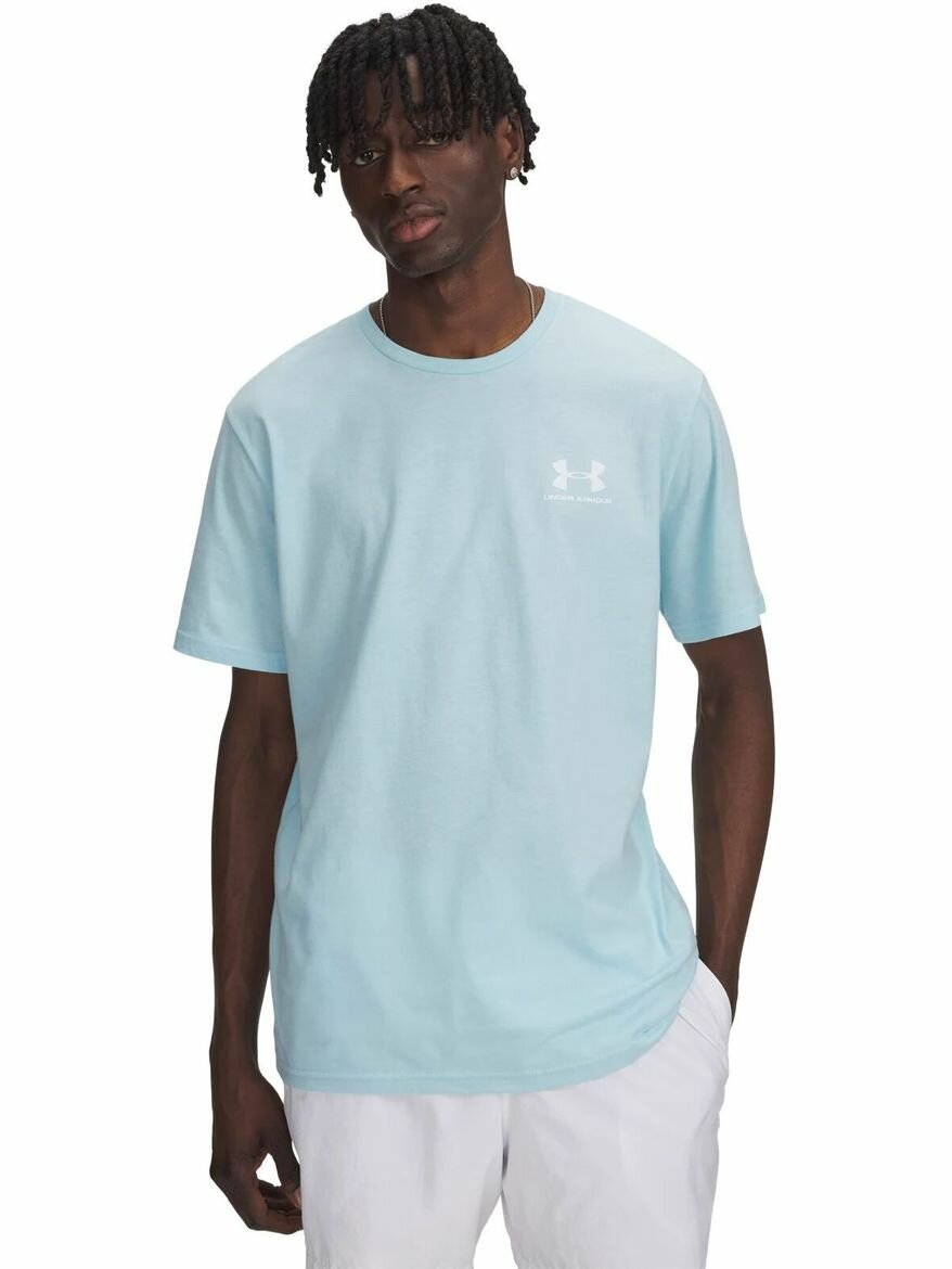Футболка Under Armour Sportstyle Left Chest Logo Ss, размер LG, голубой,
