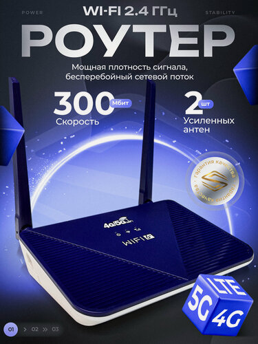 Изображение товара Роутер wi-fi CP103, 300Mbps, 2 внешние антенны, 2 LAN порта, поддержка SIM-карт