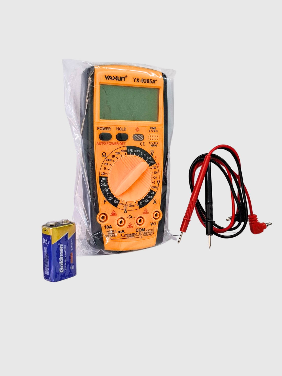 Цифровой мультиметр YaXun YX-9205A+ (DT-9205A+), 3½ разряда, тестер для напряжения, тока, сопротивления