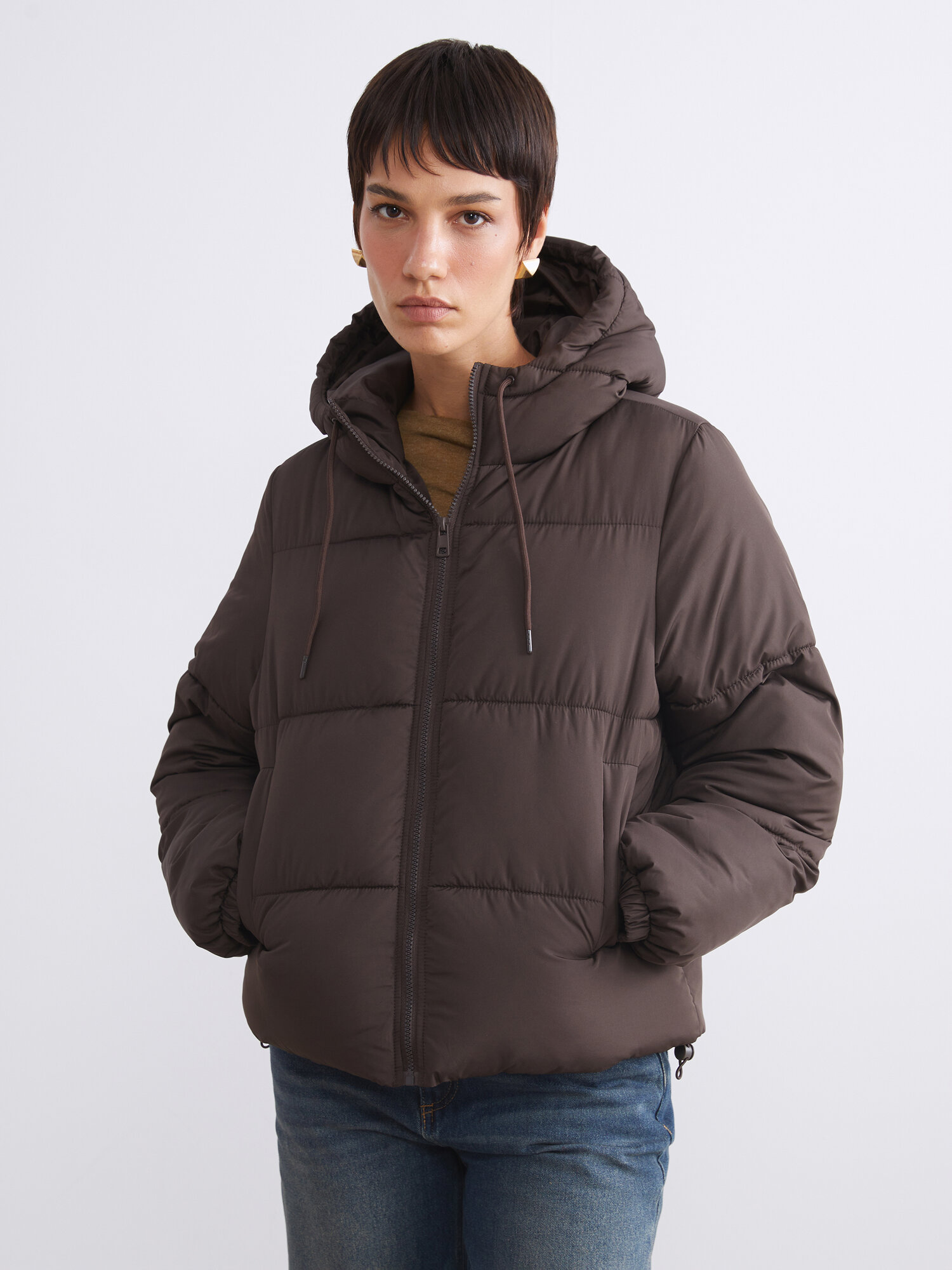 Пуховик LC Waikiki размер 34 brown