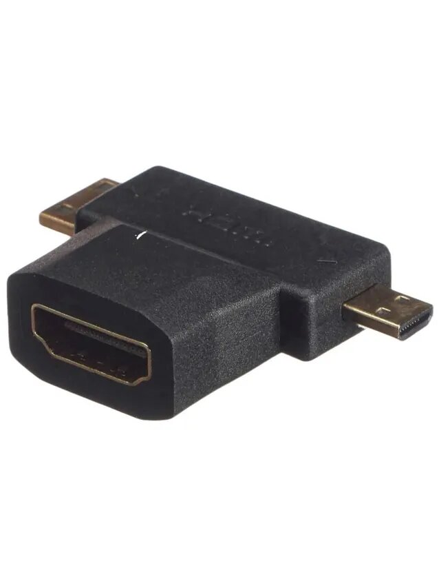 Переходник гнездо HDMI - штекер micro+mini HDMI dual link NETKO Optima