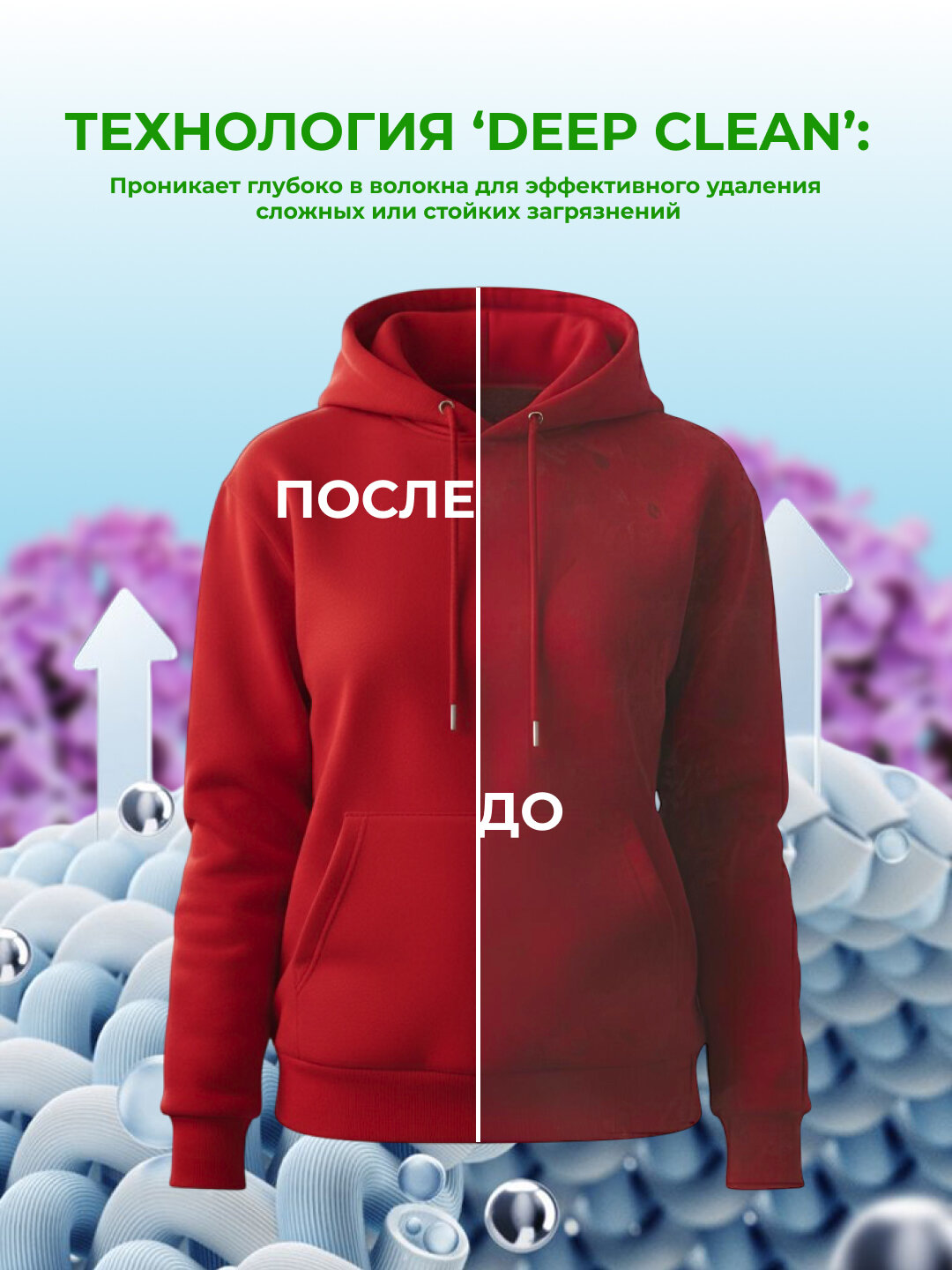 Гель для стирки Персил Deep Clean Color, для цветных тканей, 1.69 л — фото 1