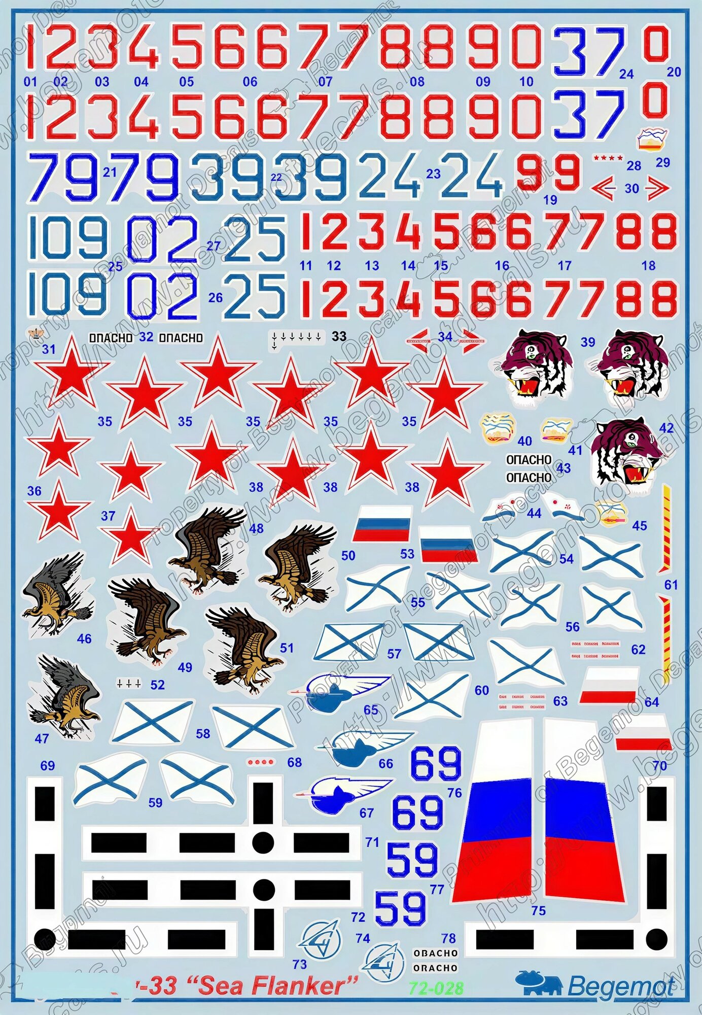 Декаль С_ухо_й С_у-33. Масштаб 1:72 — фото 1