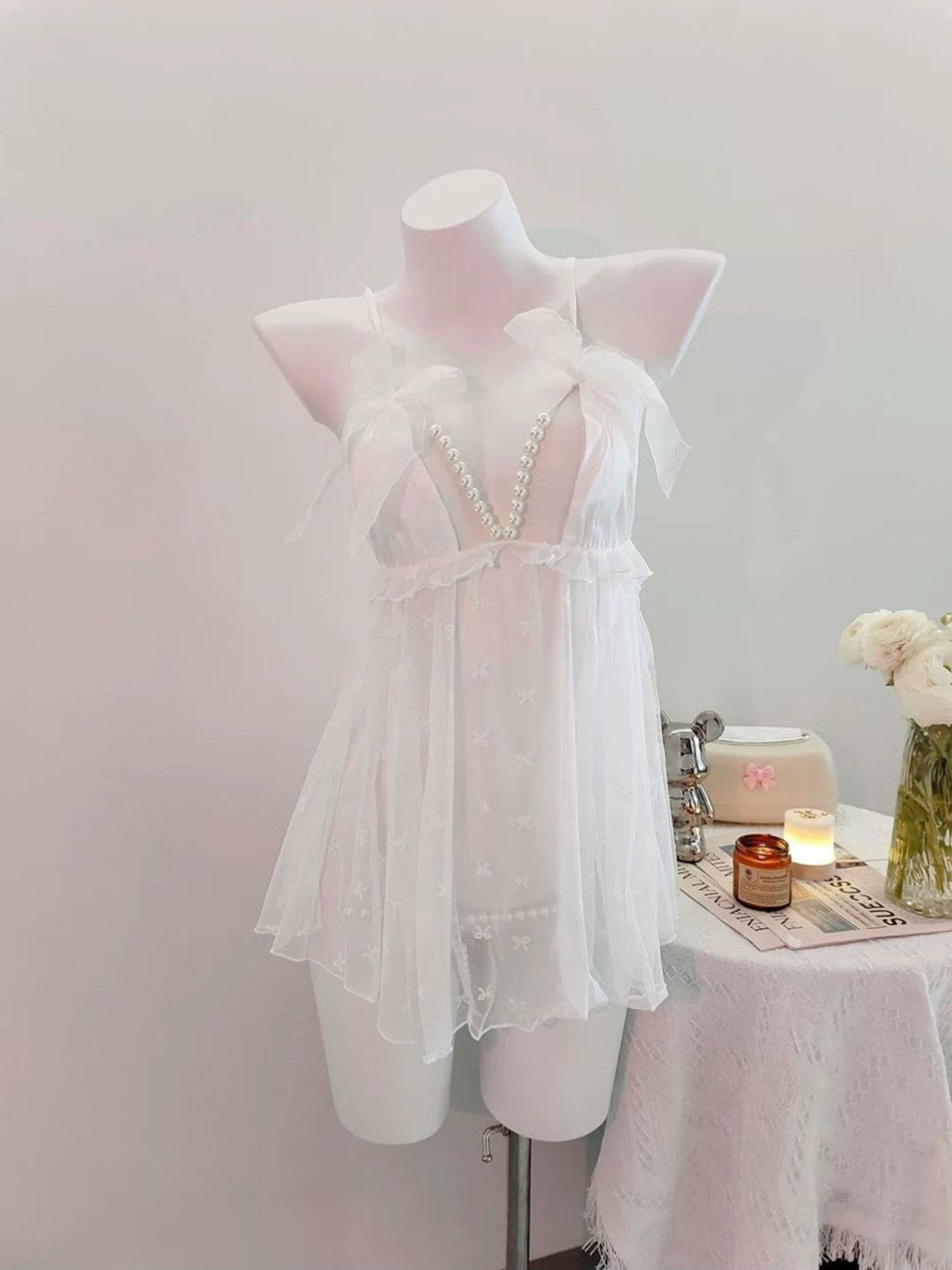 Комплект нижнего белья Пеньюары, размер FreeSize, розовый — фото 1