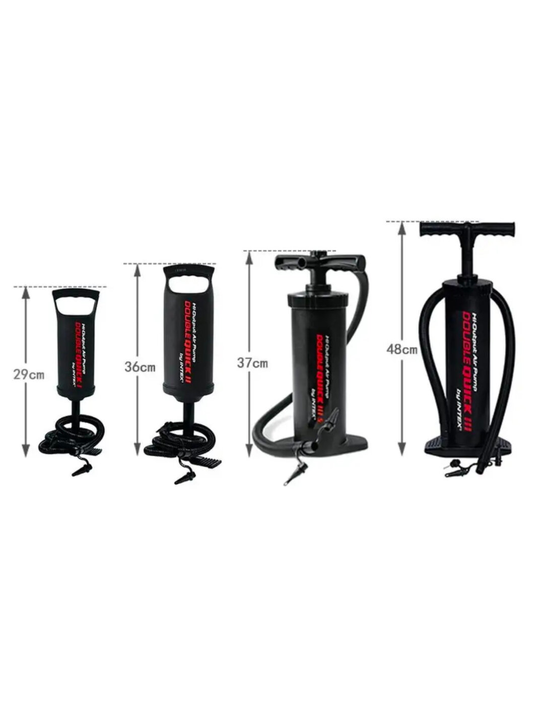 Насос Intex "Double Quick III", ручной, для надувных бассейнов, чёрный — фото 1