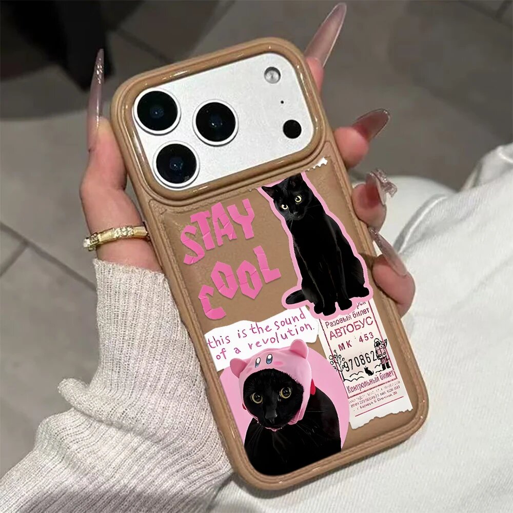 Чехол для телефона из искусственной кожи для iPhone 17, 11, 13, 12, 14, 15, 15, 16 Pro Max XS X XR 7 8 Plus 16E 17, противоударный мягкий чехол-бампер