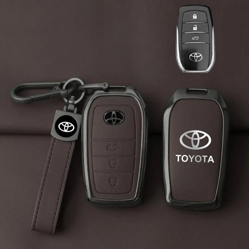 Чехол для автомобильного ключа из цинкового сплава для Тойота Toyota Sienna Rav4 Crown Hilux Fortuner Camry Land Cruiser Prado Venza, AEYG