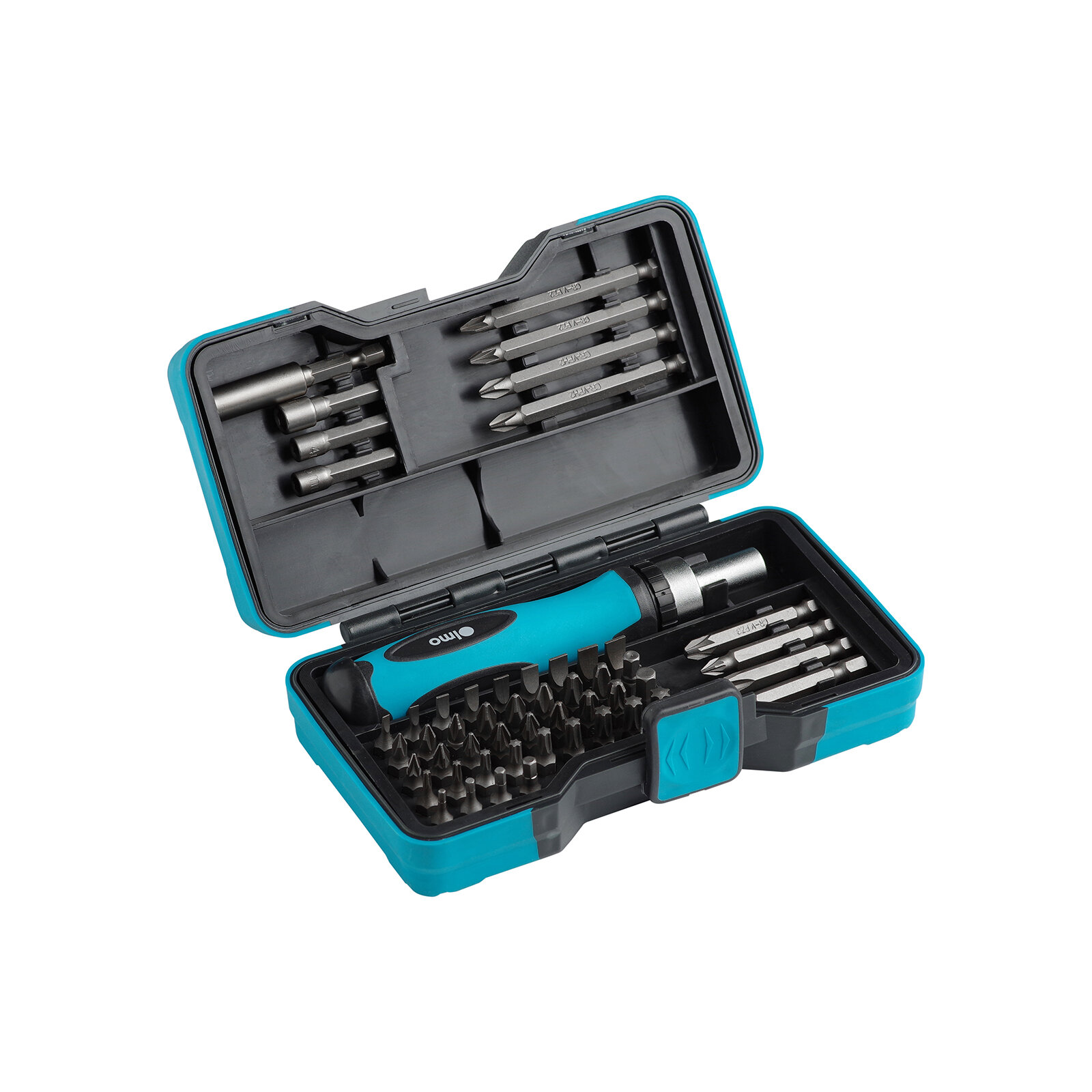 Набор бит и отверток Olmo CRV 346790, 53 предмета, с удлинителем — фото 1