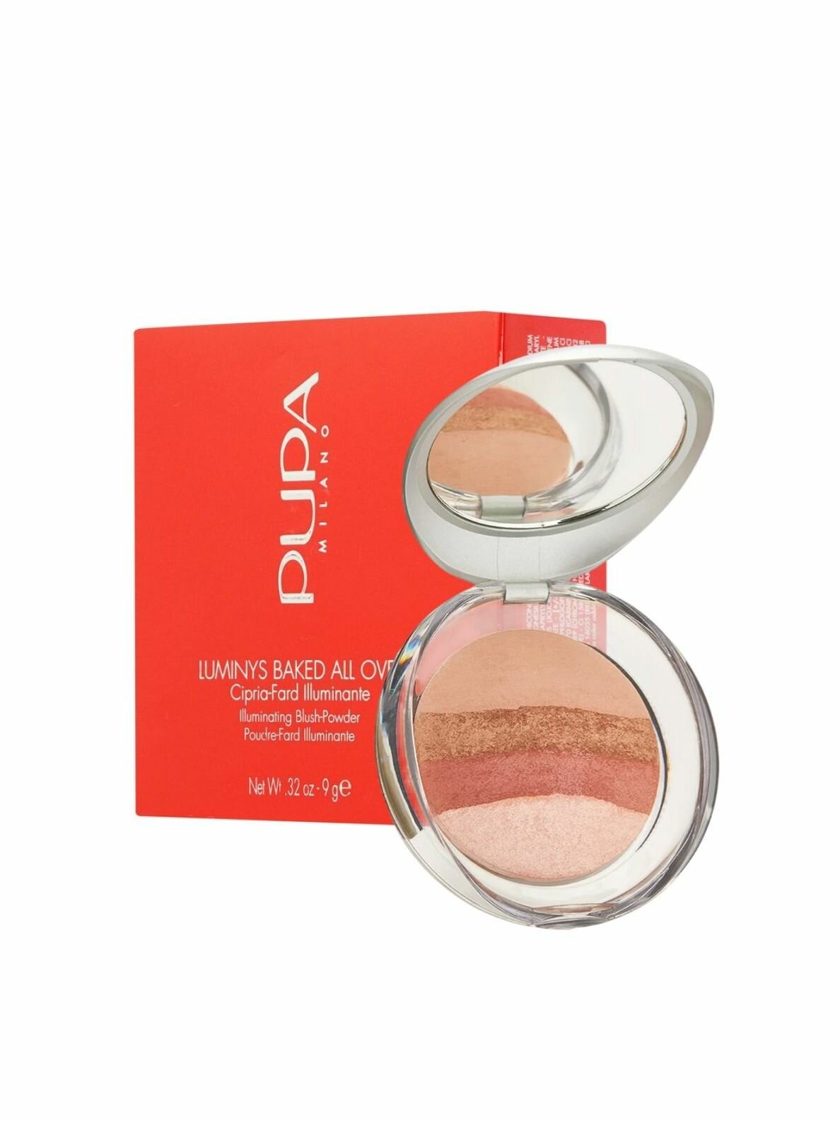 PUPA Пудра-румяна для лица универсальные 01 Luminys Baked All Over
