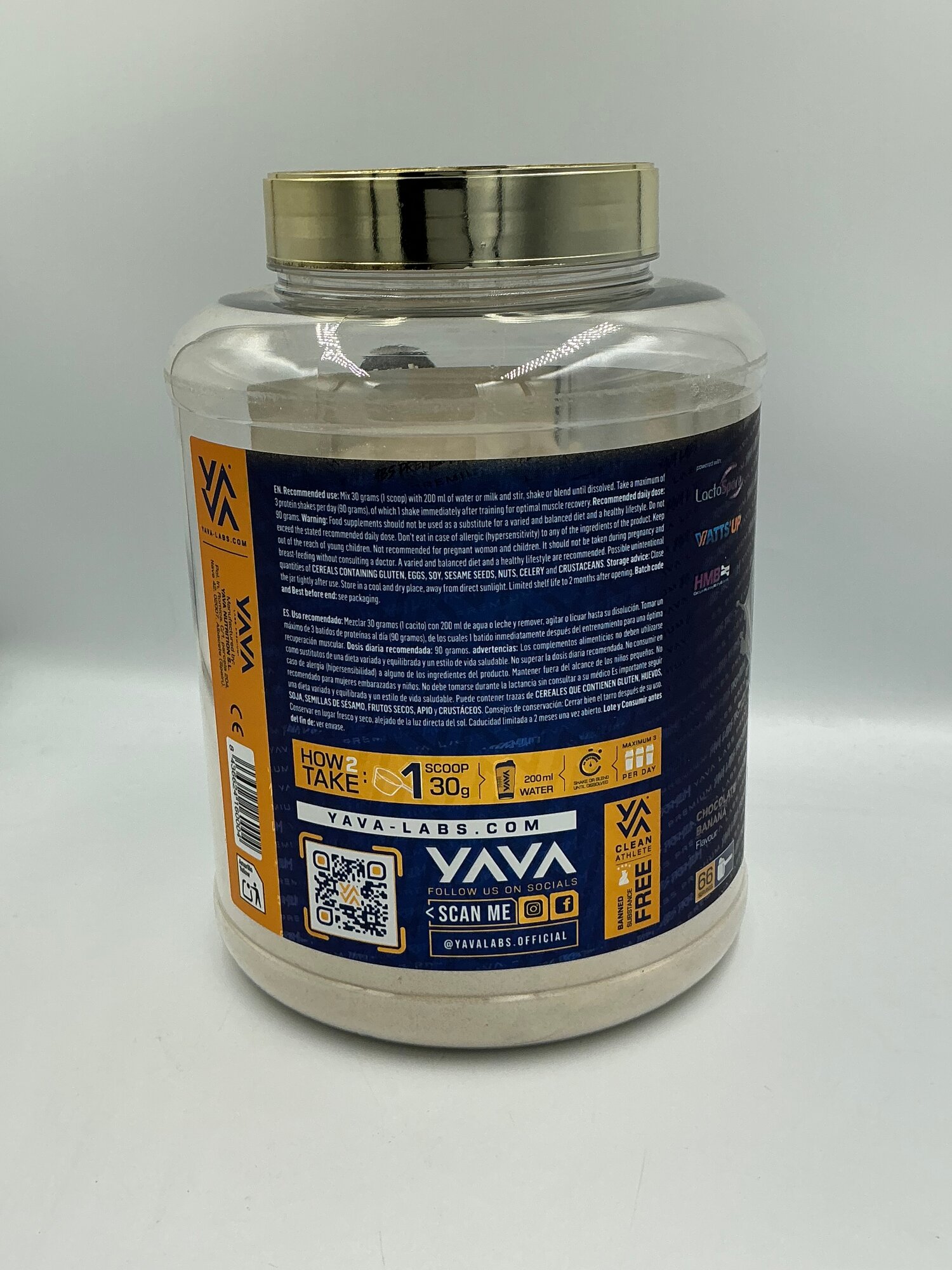 Yava Labs WHEY premium 2kg chocolate banan протеин — фото 1