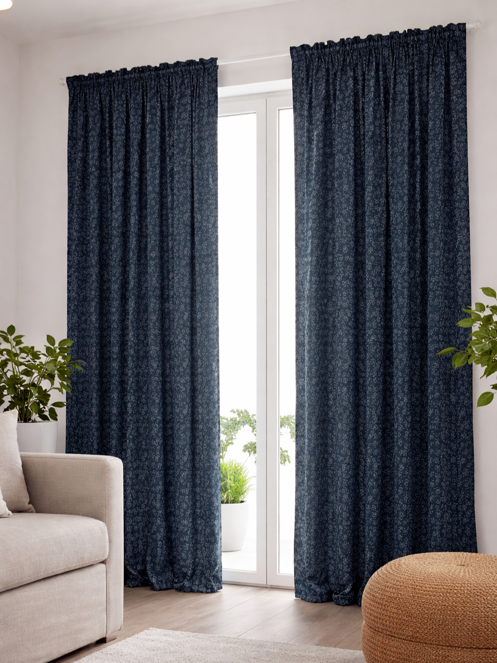 Шторы в спальню и для гостиной 145х250 см, Тристаф/TRYSTÄVMAL, Feresa Hygge, аналог Икеа