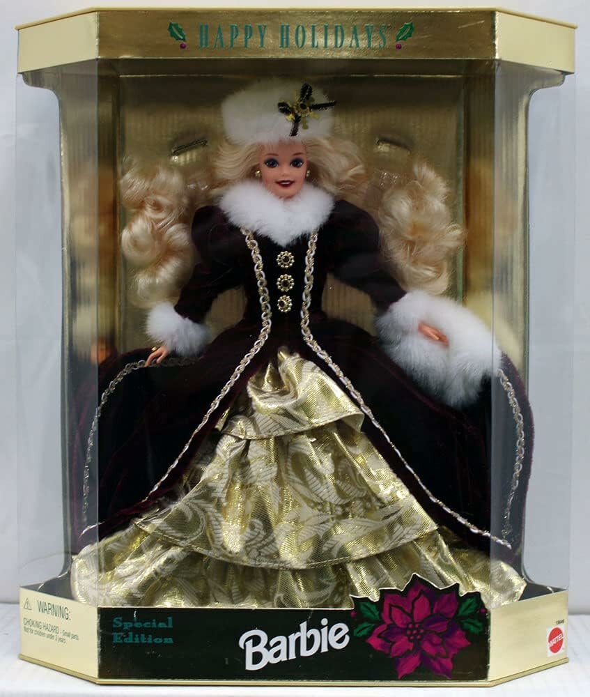 Mattel Happy Holidays Barbie Christmas 1996 (15646), винтаж, подставка