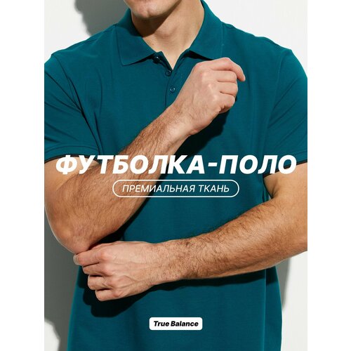 фото Поло true balance, размер s, изумрудный, изумрудный