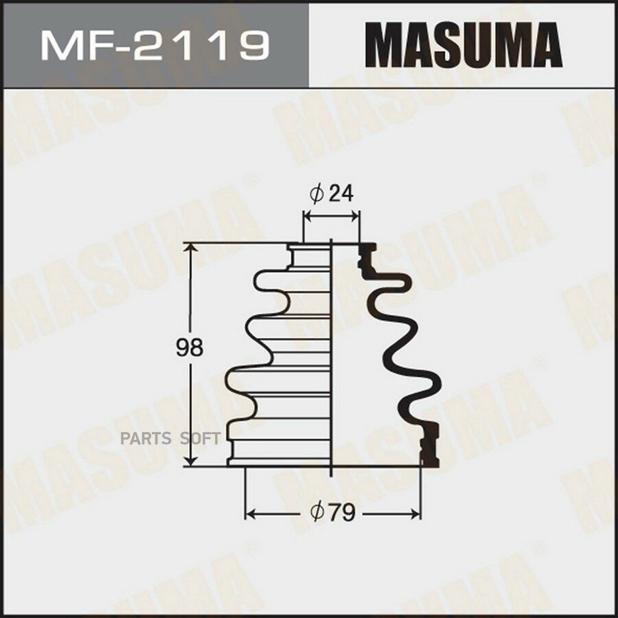 Пыльник ШРУС для а/м Toyota Corolla (E100, E120) 91-06, Carina 90-, Vitz 00- Platz 00 79x98x24 Masuma MASUMA MF2119 | цена за 1 шт