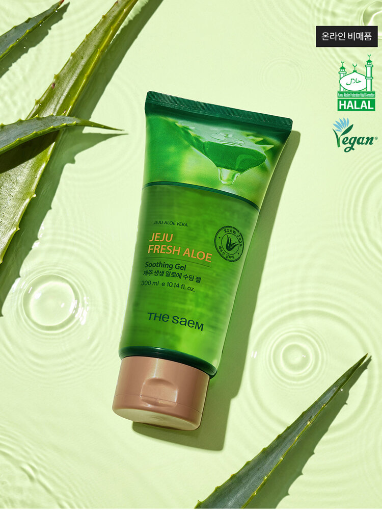The Saem Увлажняющий многофункциональный гель с 99%-ым алоэ вера в тубе 300 мл Jeju Fresh Aloe Soothing Gel 99% Tube