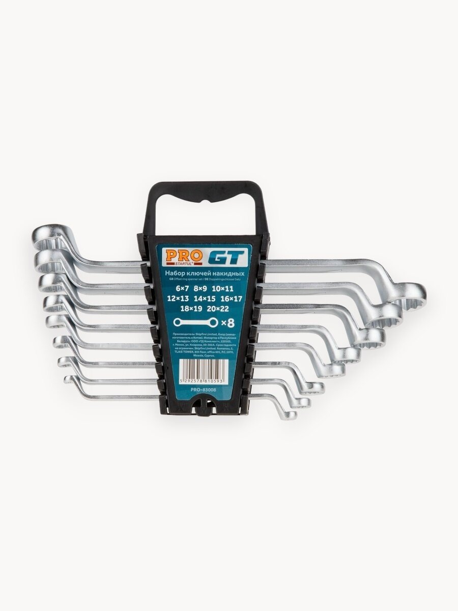 Набор ключей накидных 6-22 мм 8 штук PRO STARTUL GT PRO-83008