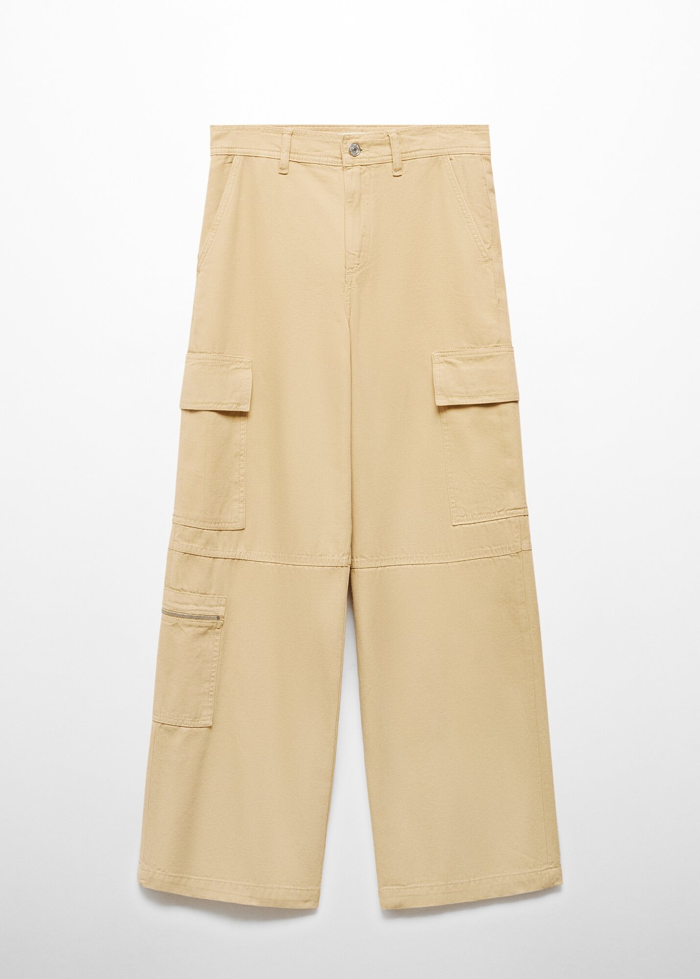 Джинсы карго MANGO, размер 38 EU, коричневый — фото 1