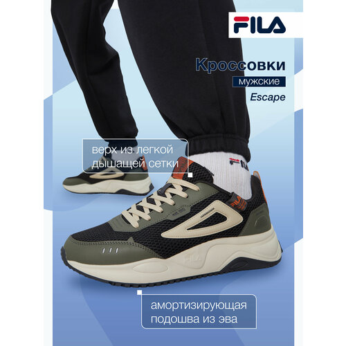 фото Кроссовки fila escape m, размер 39, черный/зеленый