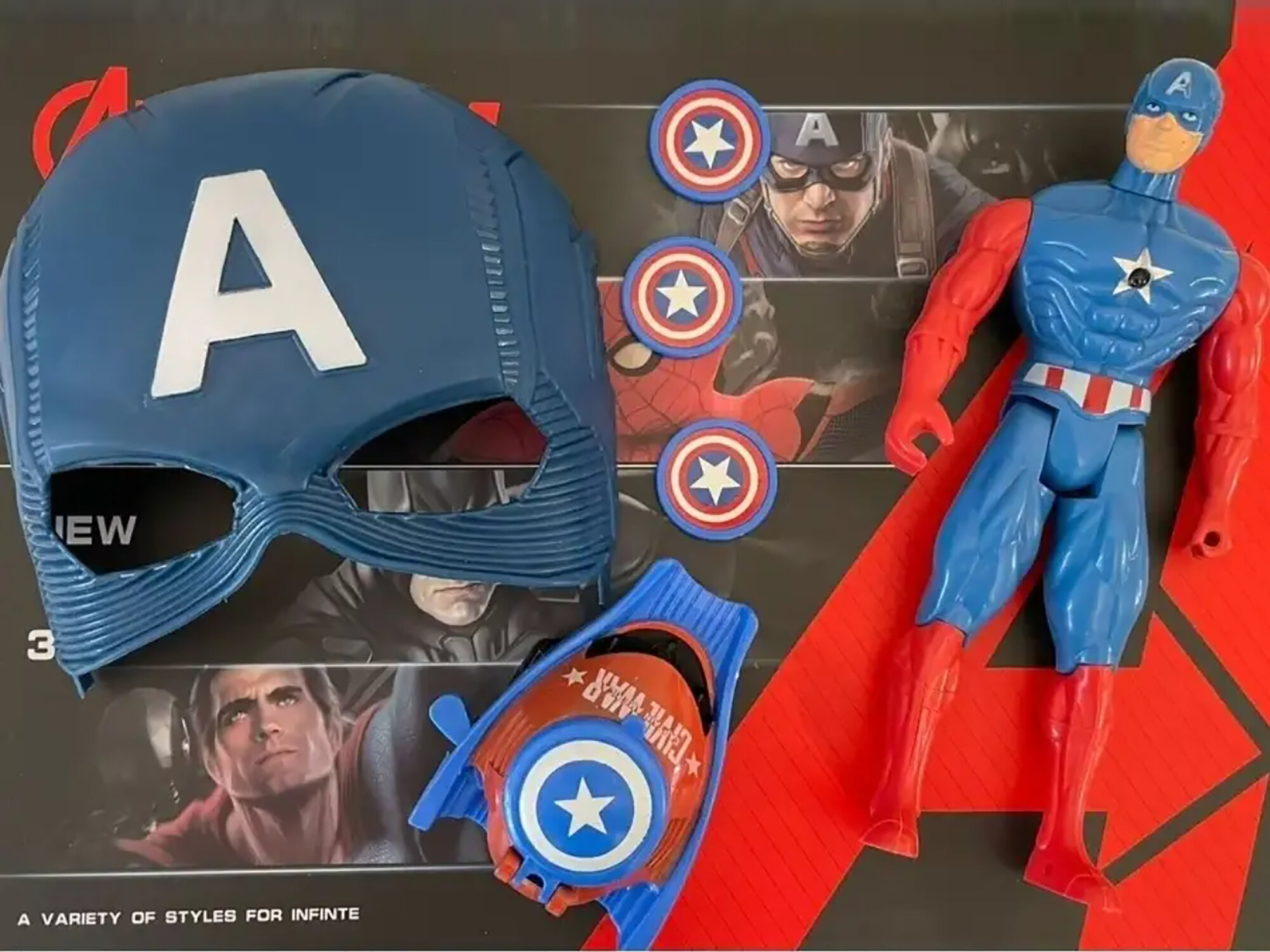 Игровой набор "Капитан Америка", с маской, бластерами и перчатками, для детей от 5 лет — фото 1