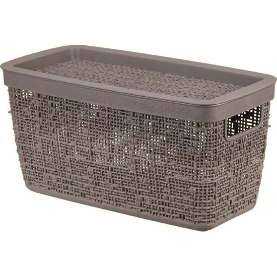 Коробка Idea бязь с крышкой 28х14х14cм 4л М 2325 французcкий серый